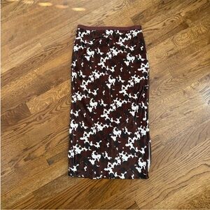 Cami NYC Animal Print Midi Silk Skirt